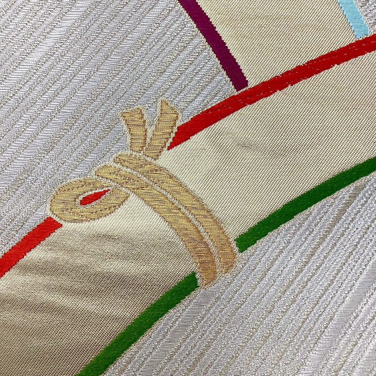 7032# Japanese Vintage Fukuro Obi Belt Kimono Fabric Silk Traditional Untailored