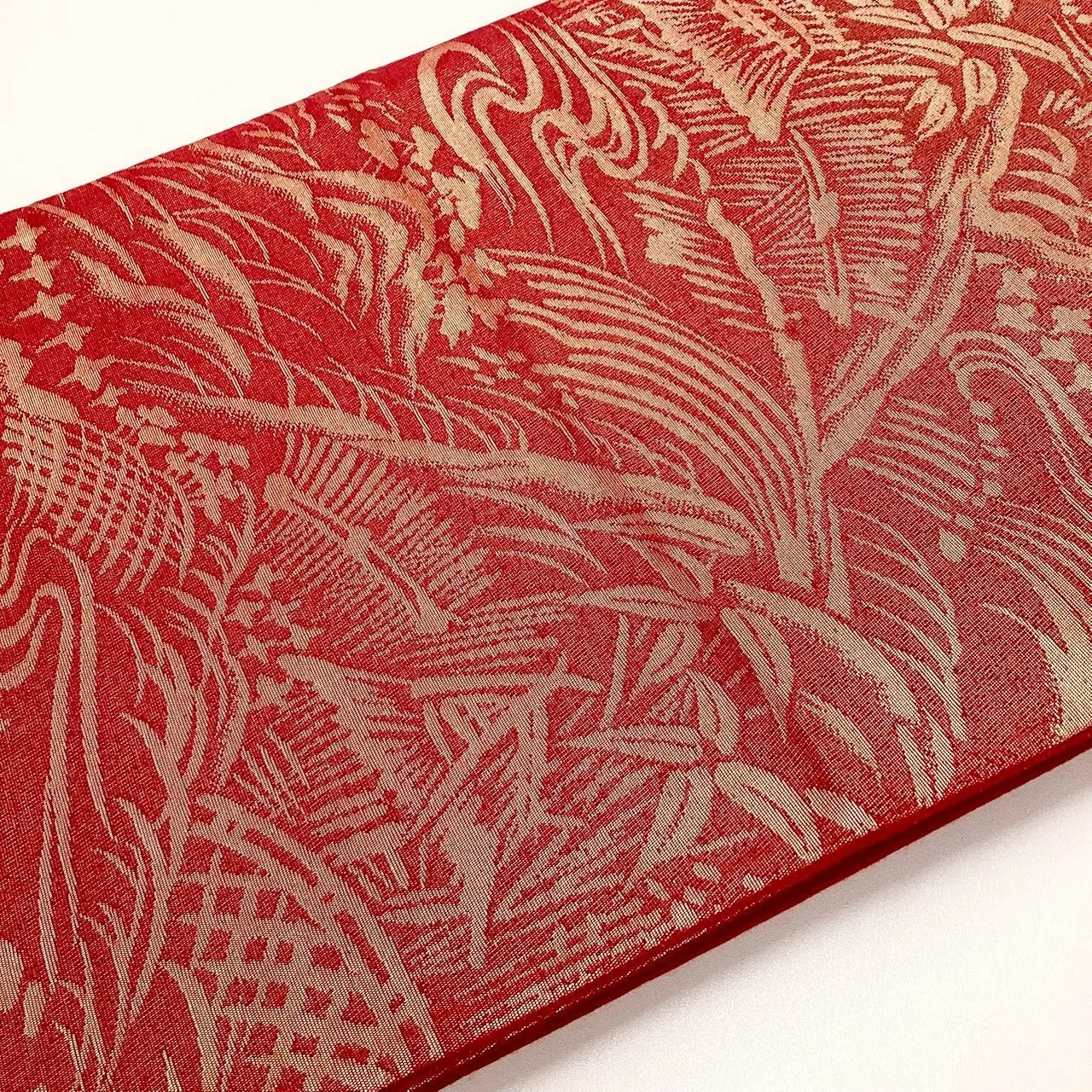 7036# Japanese Vintage Fukuro Obi Belt Kimono Fabric Silk Traditional