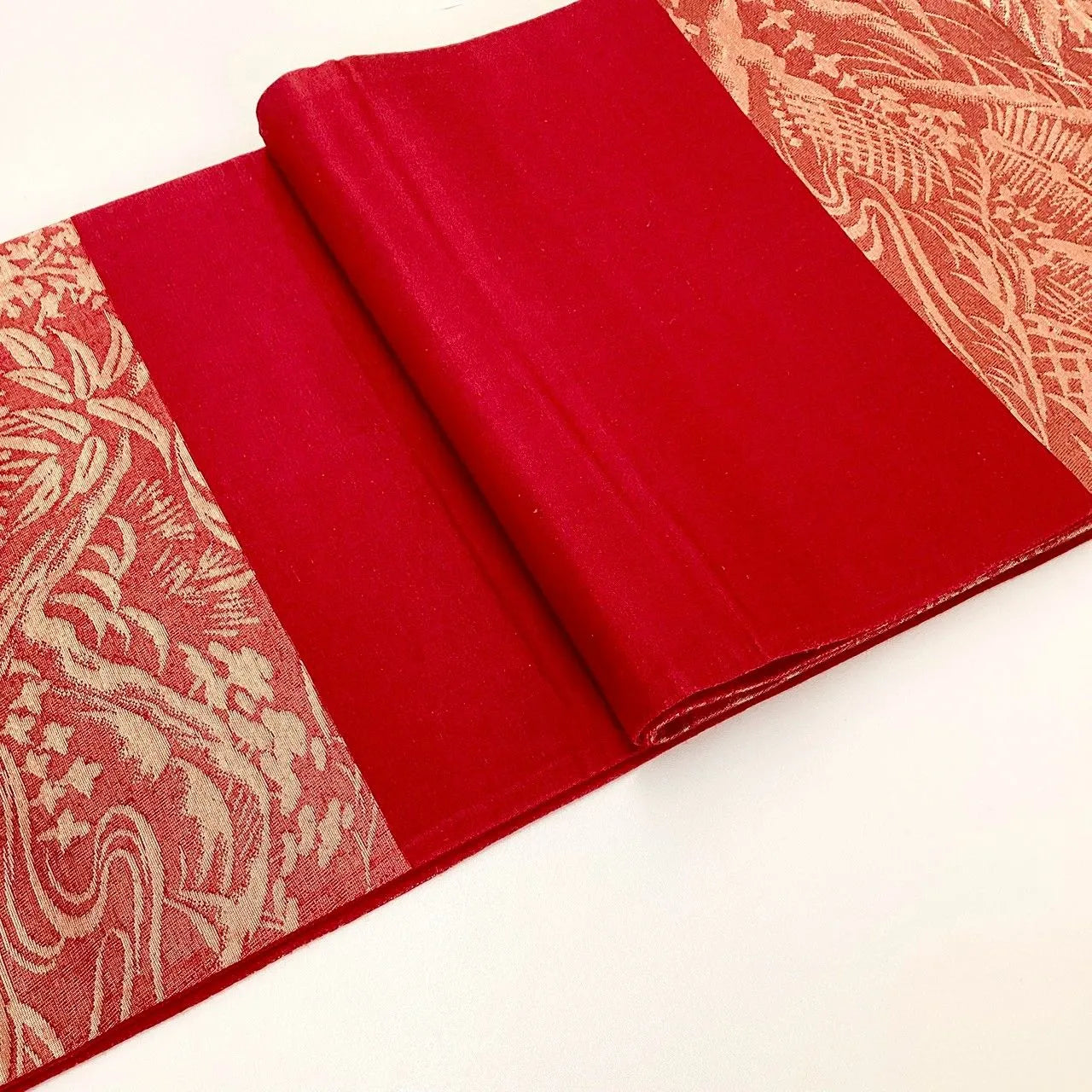 7036# Japanese Vintage Fukuro Obi Belt Kimono Fabric Silk Traditional