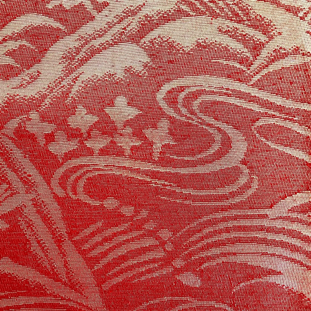 7036# Japanese Vintage Fukuro Obi Belt Kimono Fabric Silk Traditional