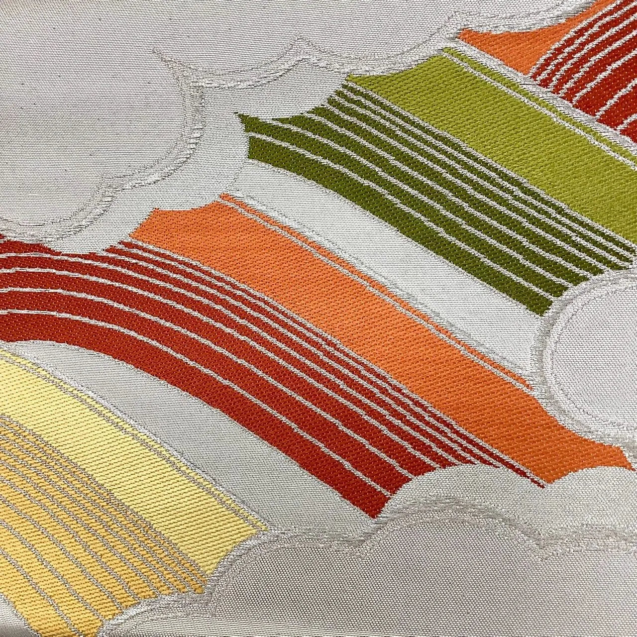 7037# Japanese Vintage Fukuro Obi Belt Kimono Fabric Silk Traditional