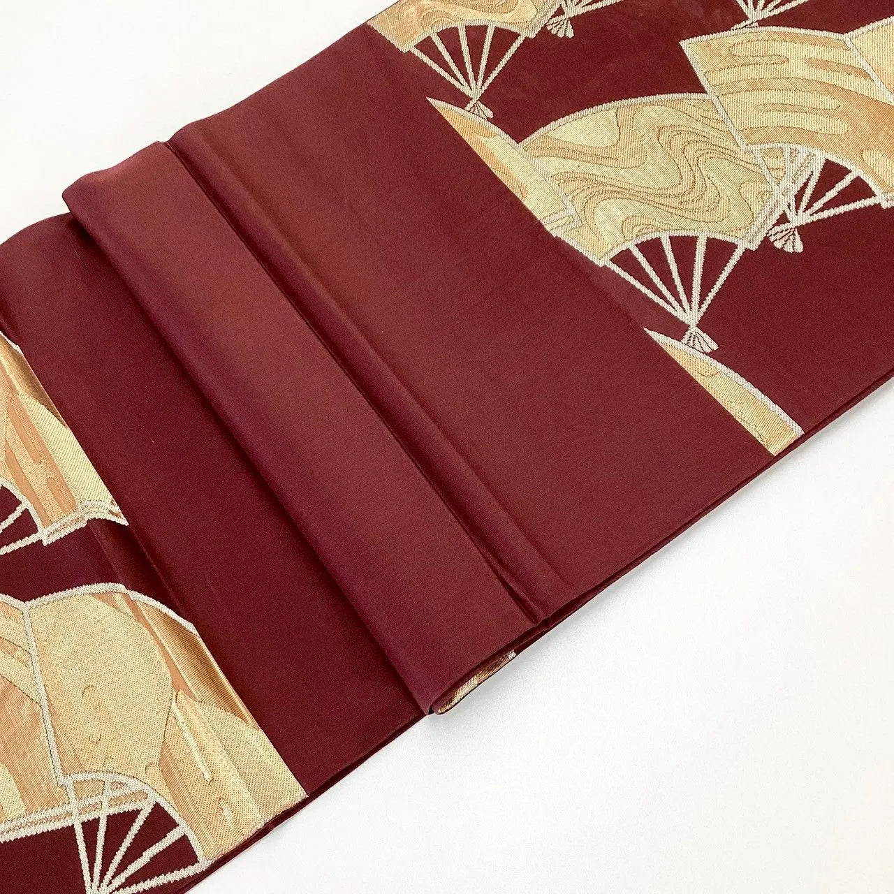 7042# Japanese Vintage Fukuro Obi Belt Kimono Fabric Silk Traditional