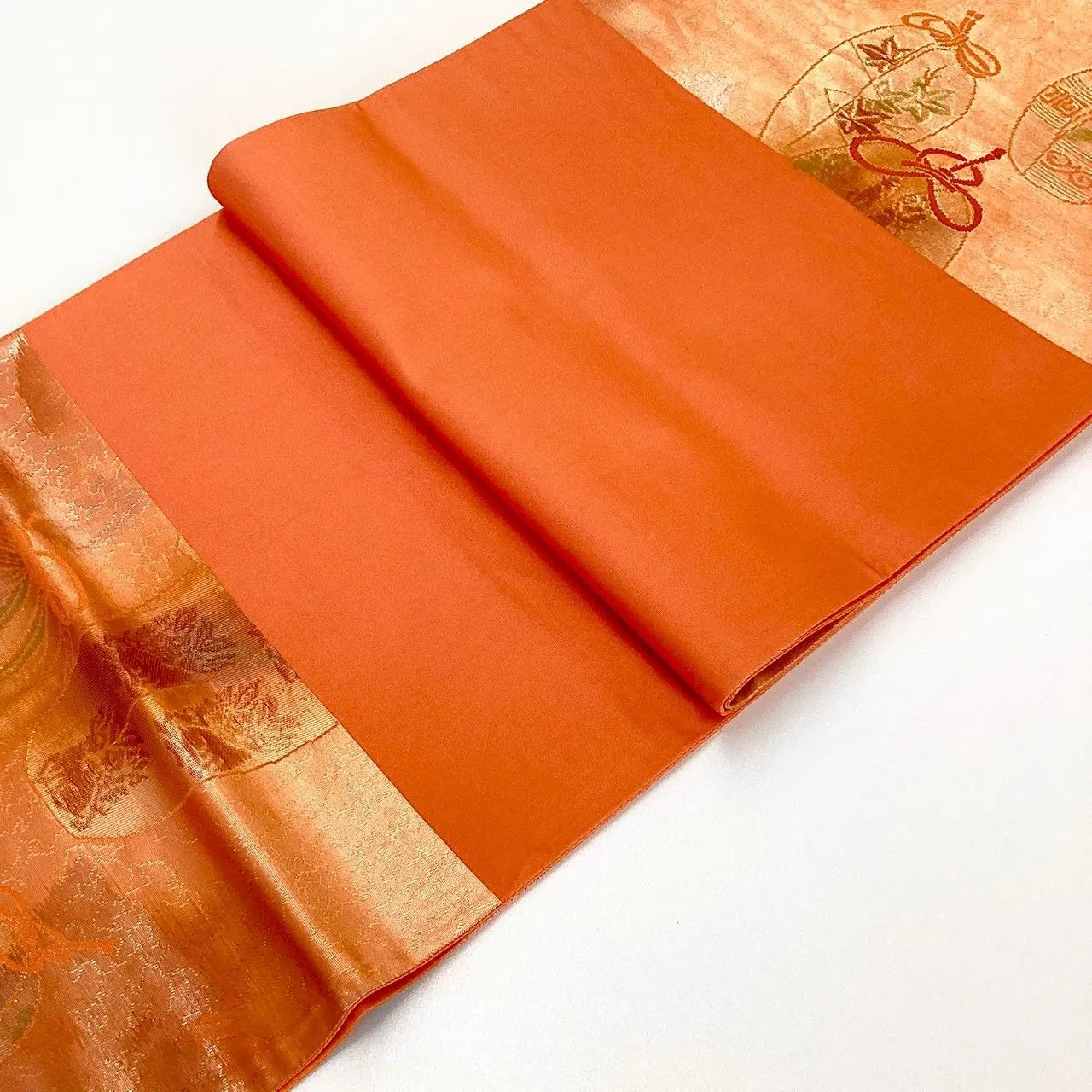 7044# Japanese Vintage Fukuro Obi Belt Kimono Fabric Silk Traditional