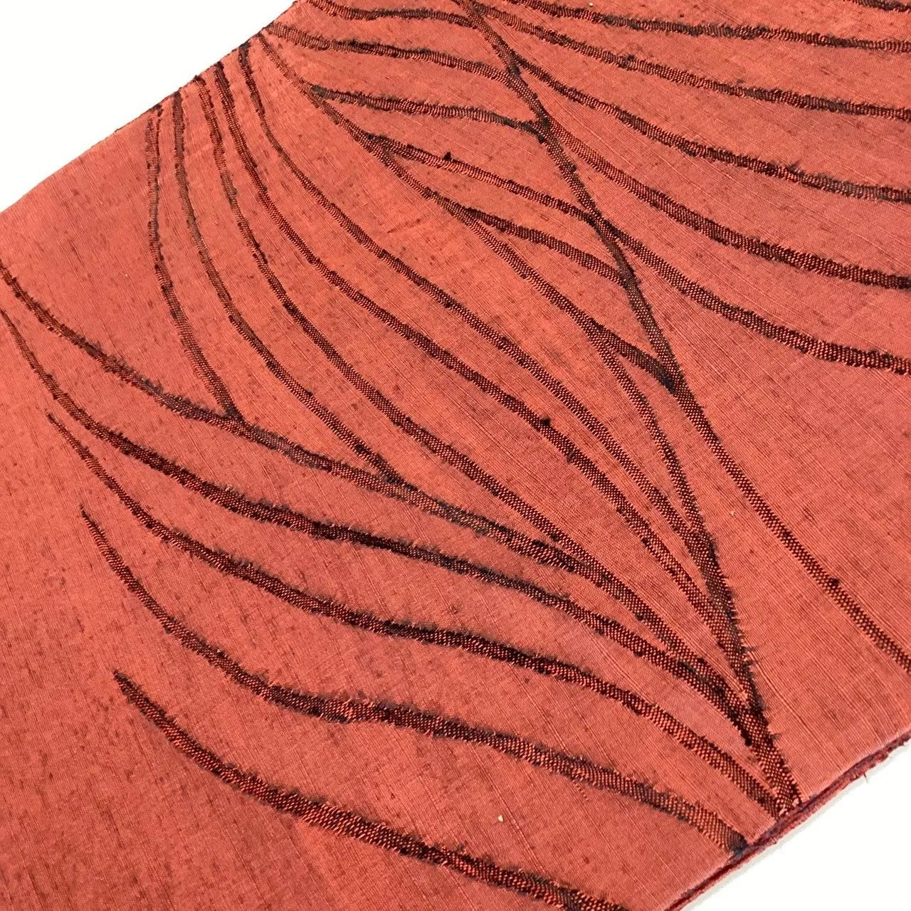 7048# Japanese Vintage Fukuro Obi Belt Kimono Pongee Fabric Silk Traditional