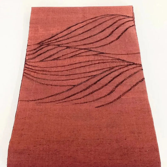 7048# Japanese Vintage Fukuro Obi Belt Kimono Pongee Fabric Silk Traditional