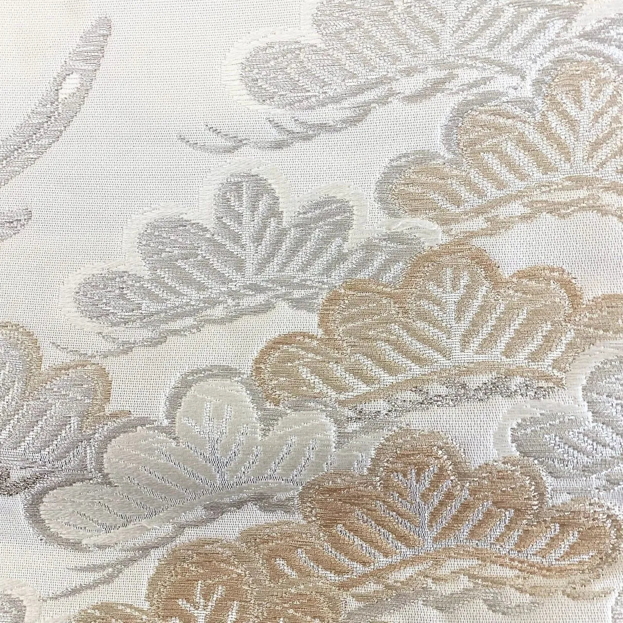 7054# Japanese Vintage Fukuro Obi Belt Kimono Fabric Silk All-over pattern　