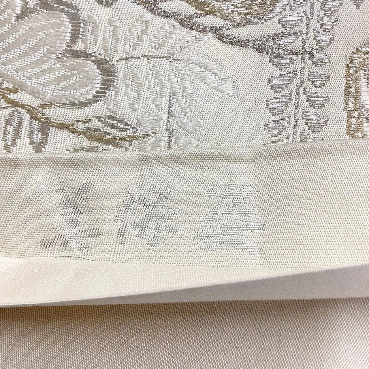 7061# Japanese Vintage Fukuro Obi Belt Kimono Fabric Silk All-over pattern　