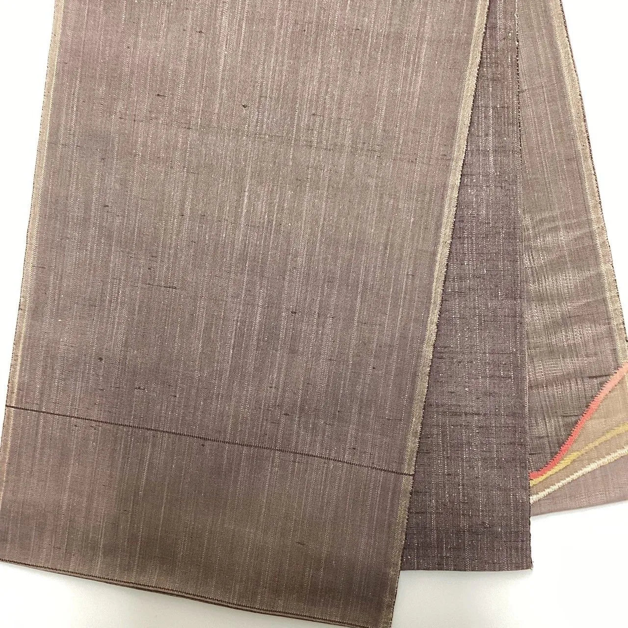 7062# Japanese Vintage Fukuro Obi Belt Kimono Tsumugi Fabric Silk Traditional