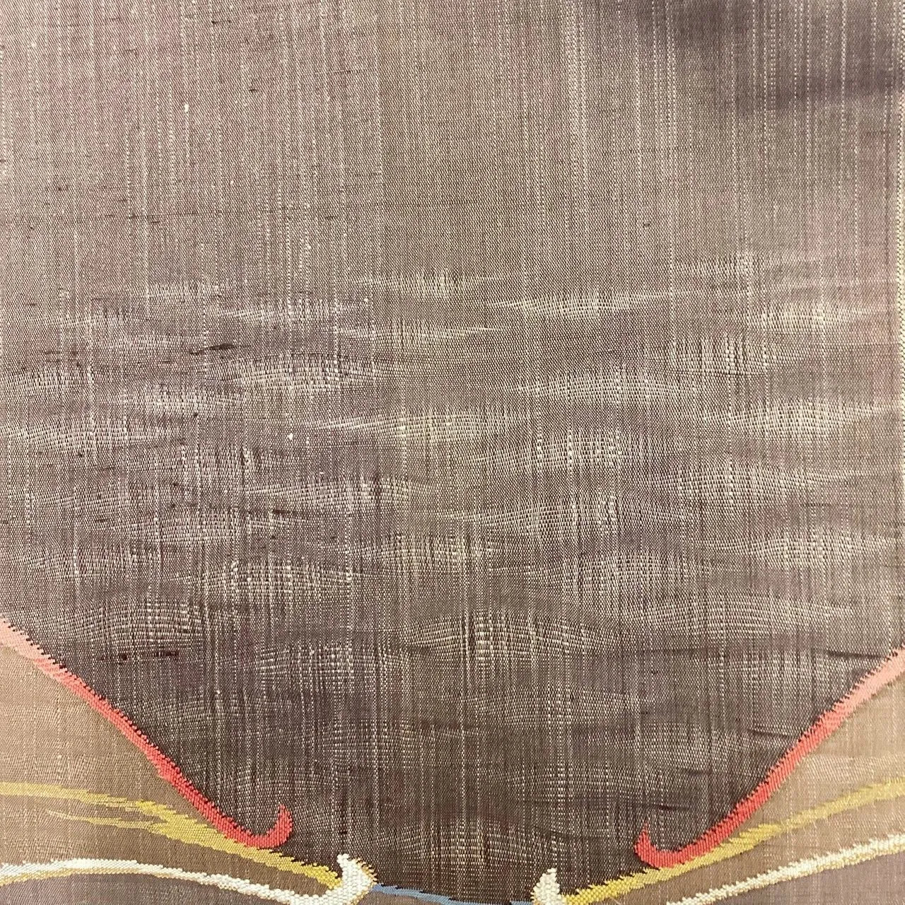 7062# Japanese Vintage Fukuro Obi Belt Kimono Tsumugi Fabric Silk Traditional