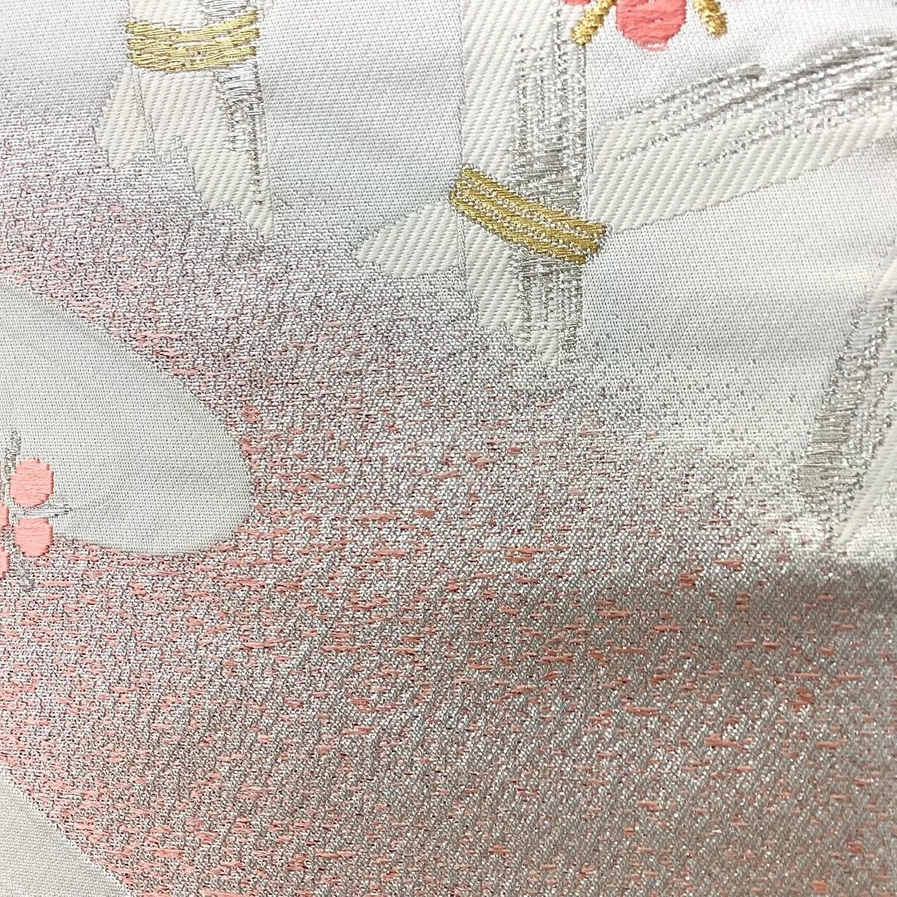 7063# Japanese Vintage Fukuro Obi Belt Kimono Fabric Silk Traditional