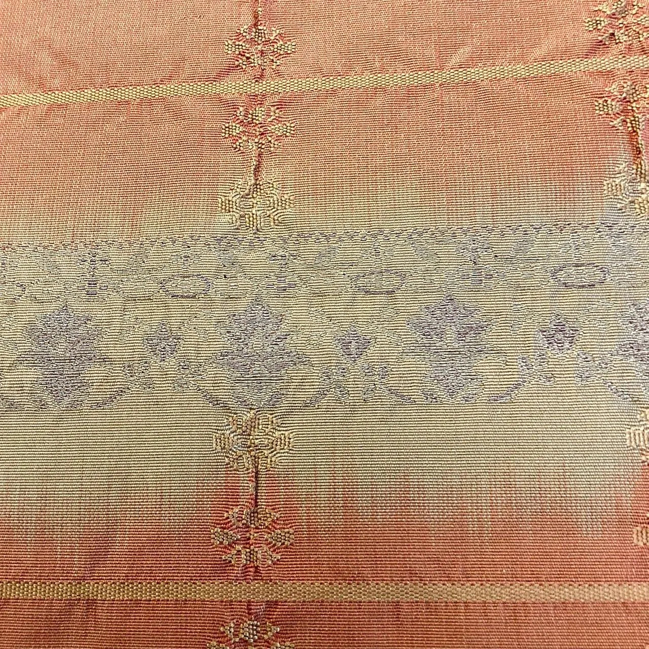 7066# Japanese Vintage Fukuro Obi Belt Kimono Fabric Silk All-over pattern　