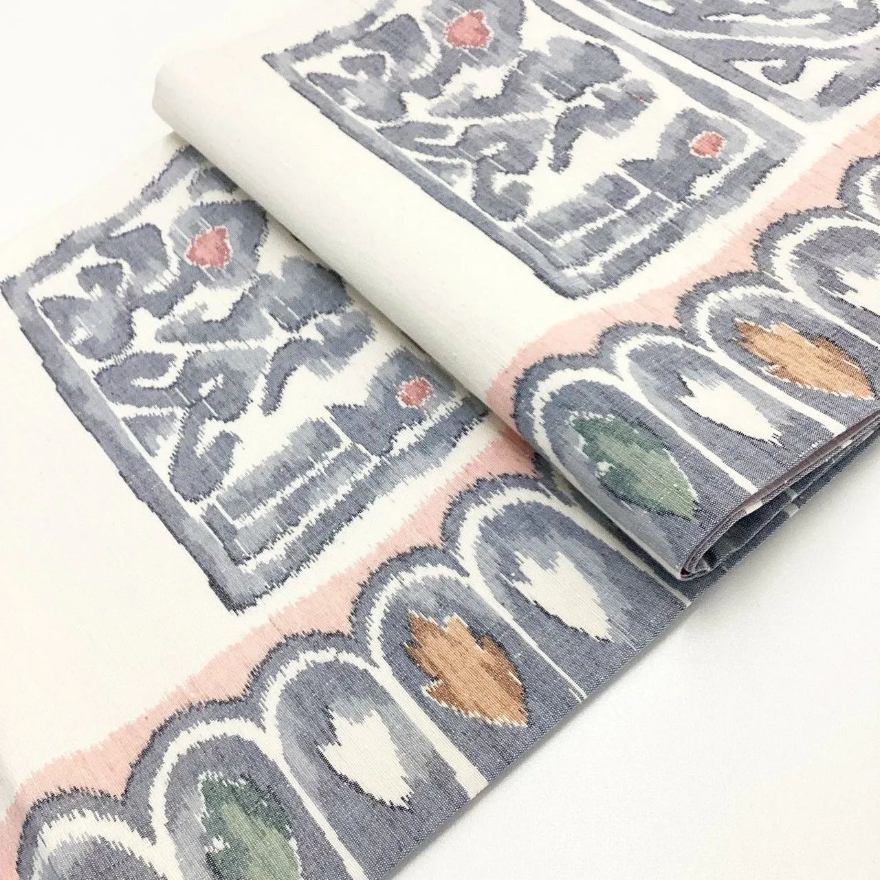 7070# Japanese Vintage Fukuro Obi Belt Kimono Fabric Silk All-over pattern　