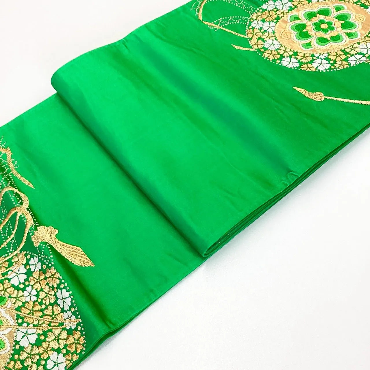 7223# Japanese Vintage Fukuro Obi Belt Kimono Fabric Silk Traditional