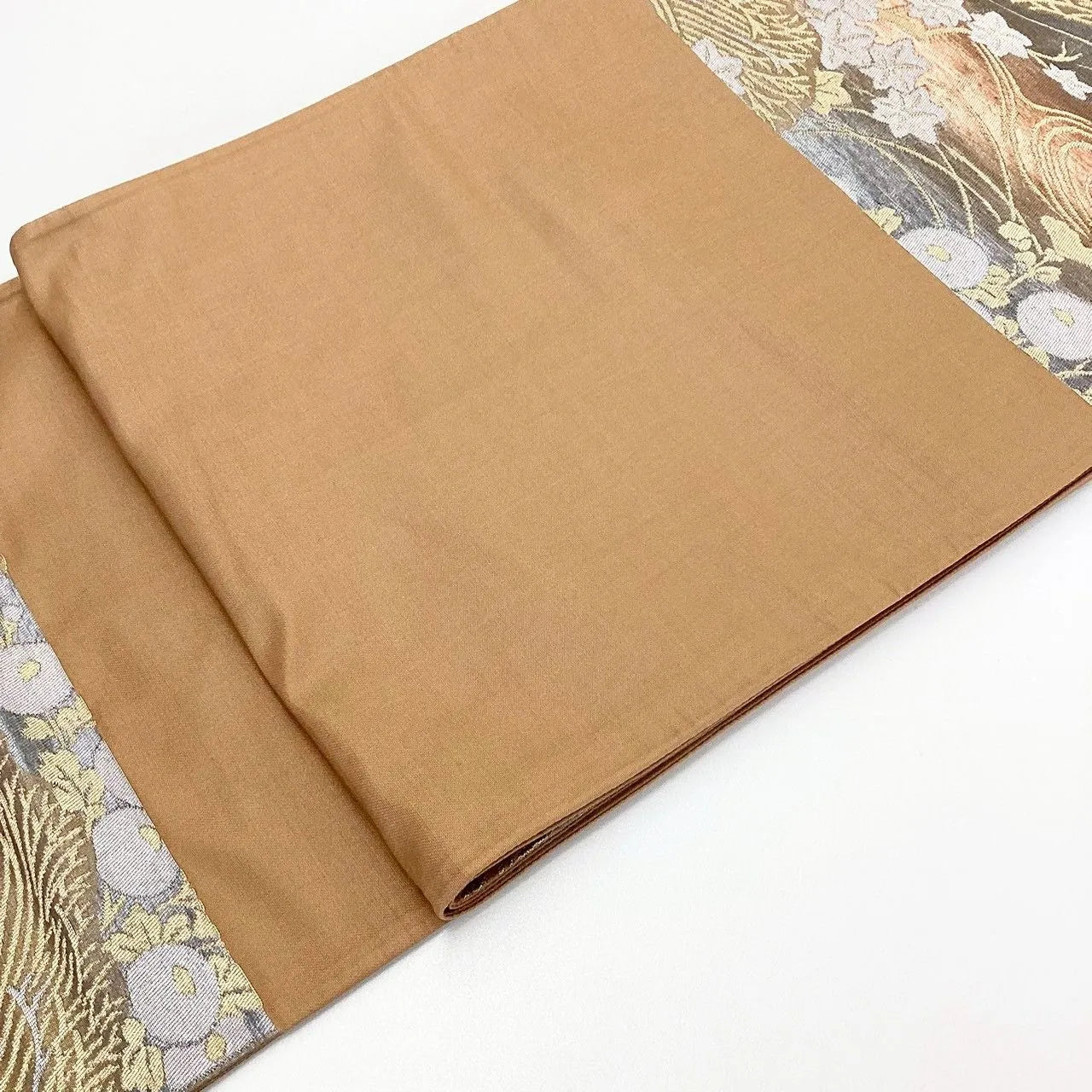 7224# Japanese Vintage Fukuro Obi Belt Kimono Fabric Silk Traditional