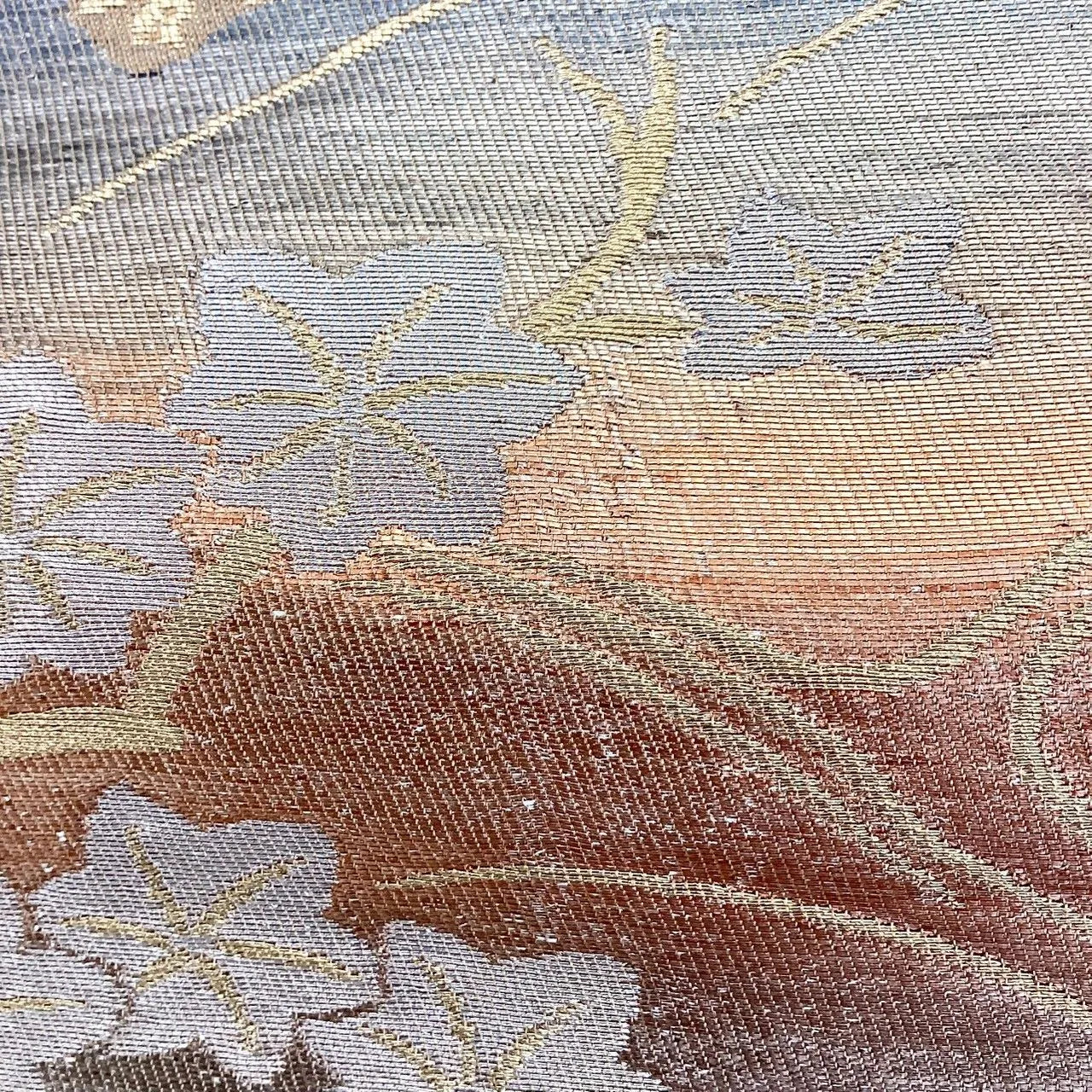 7224# Japanese Vintage Fukuro Obi Belt Kimono Fabric Silk Traditional