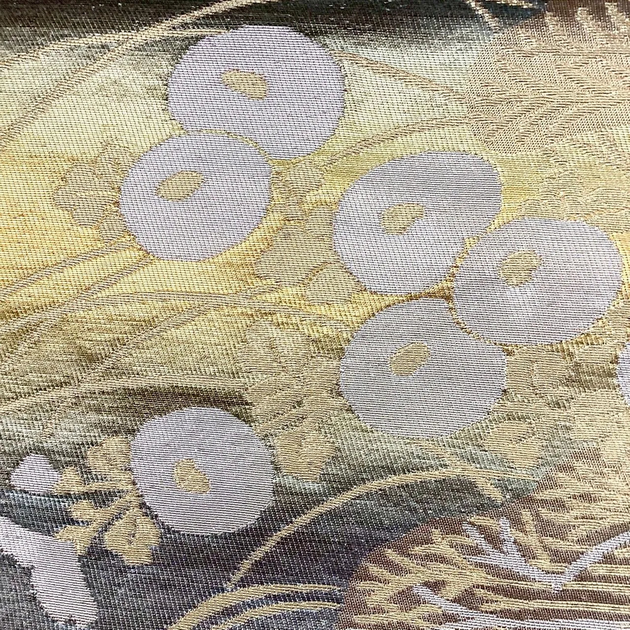 7224# Japanese Vintage Fukuro Obi Belt Kimono Fabric Silk Traditional