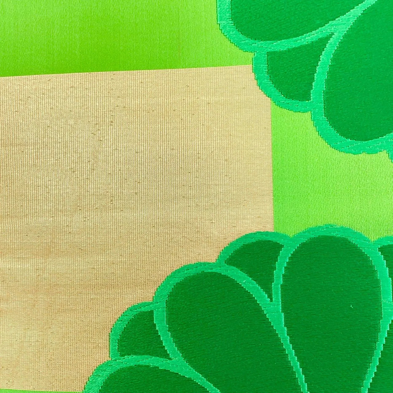 7227# Japanese Vintage Fukuro Obi Belt Kimono Fabric Silk Traditional Embroidery