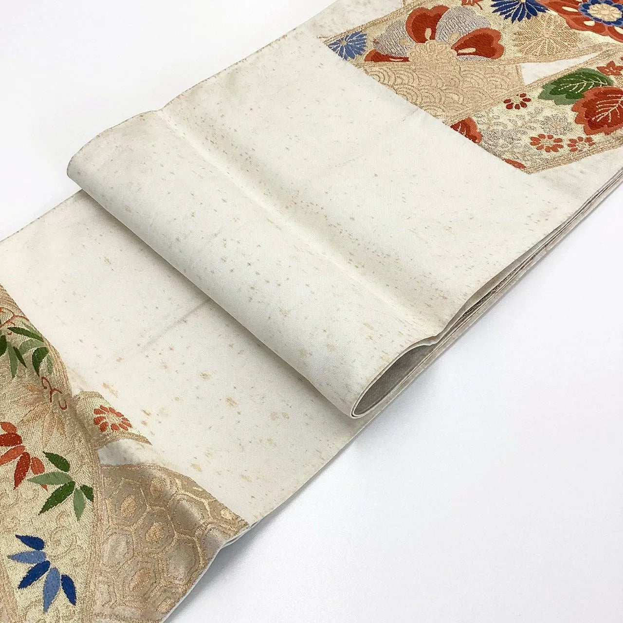 7228# Japanese Vintage Fukuro Obi Belt Kimono Fabric Silk Traditional