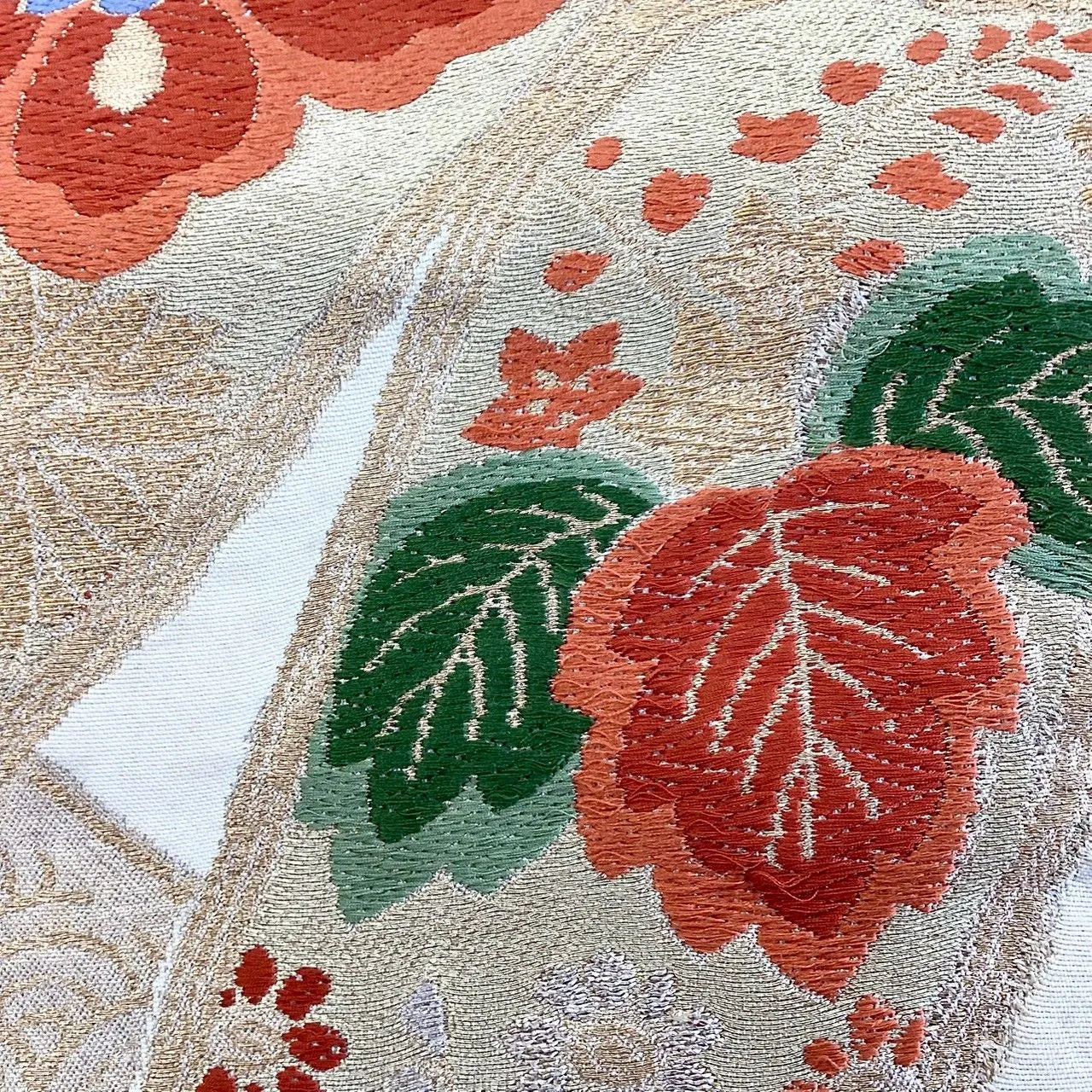 7228# Japanese Vintage Fukuro Obi Belt Kimono Fabric Silk Traditional