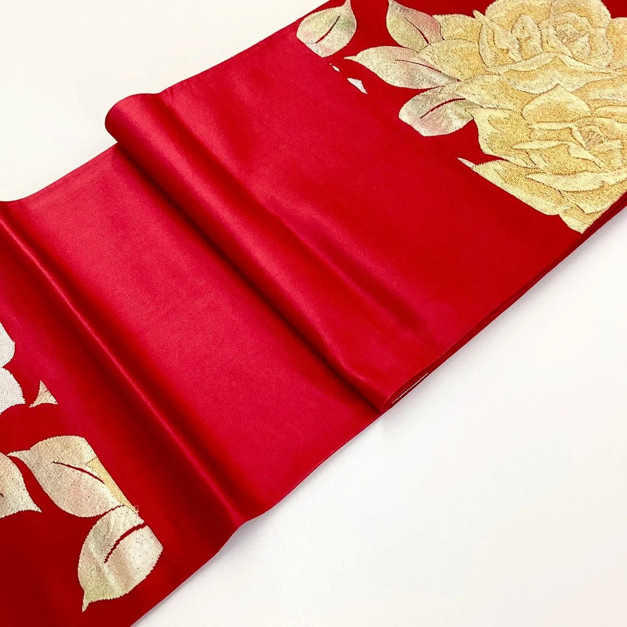 7229# Japanese Vintage Fukuro Obi Belt Kimono Fabric Silk Traditional Unfinished