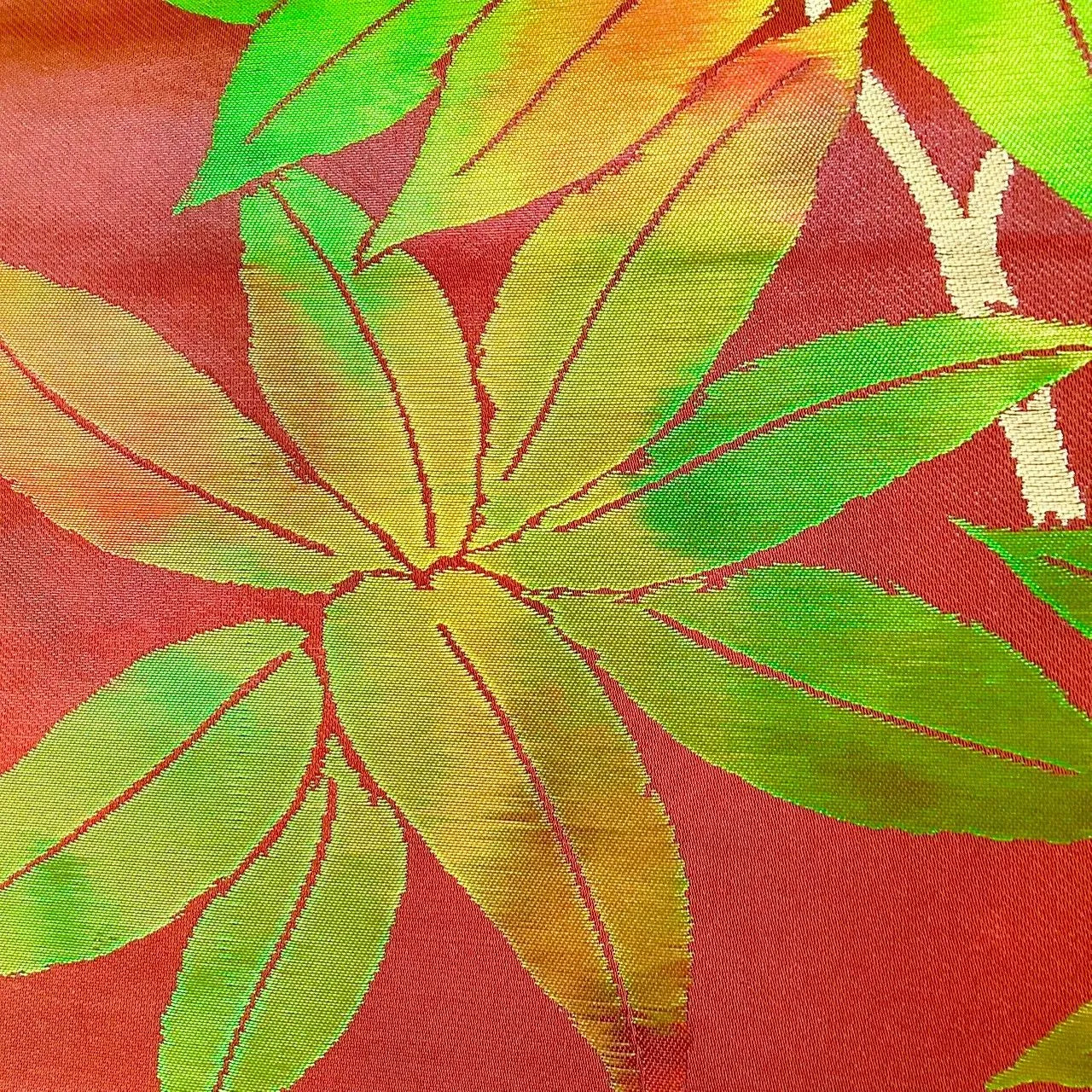 7231# Japanese Vintage Fukuro Obi Belt Kimono Fabric Silk Traditional