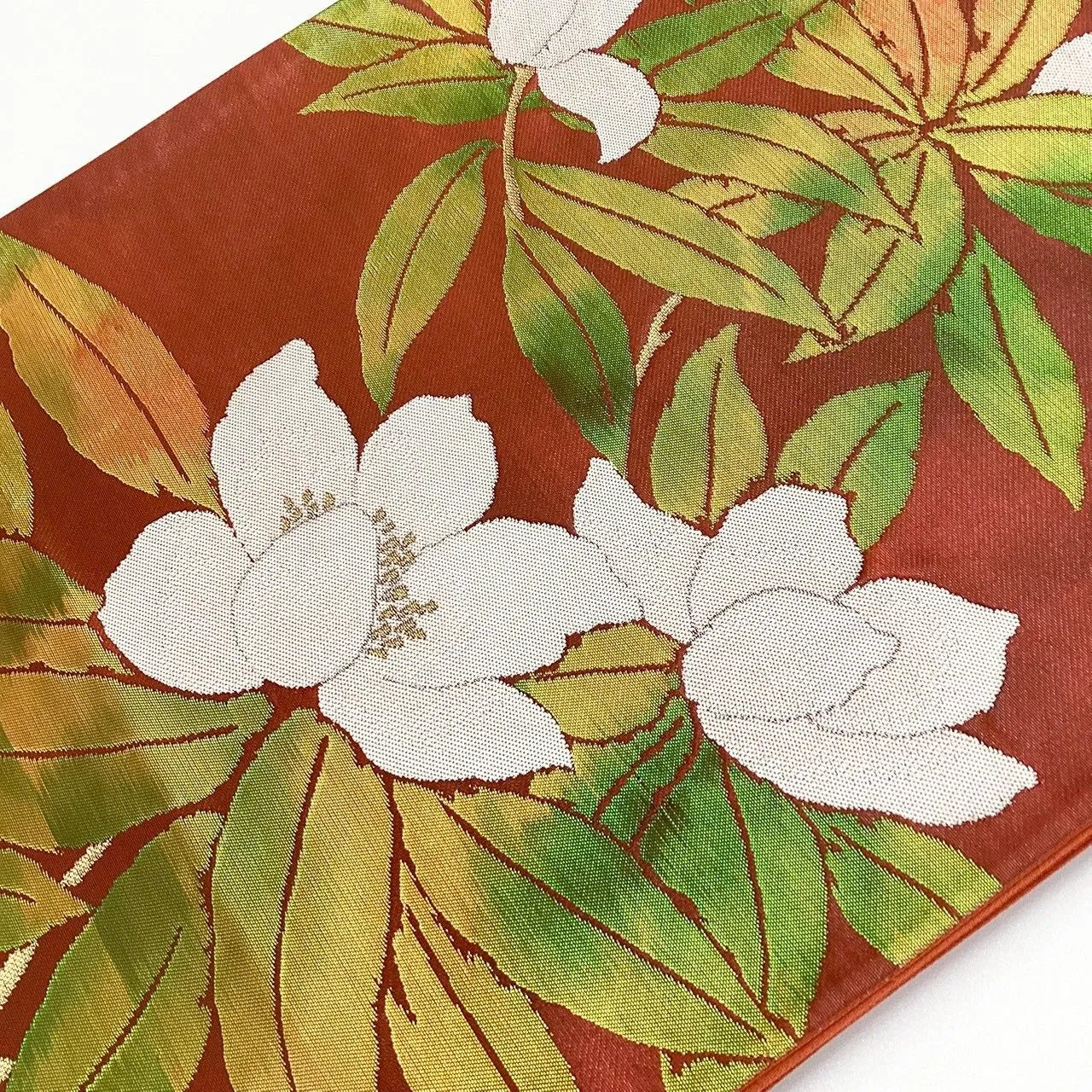 7231# Japanese Vintage Fukuro Obi Belt Kimono Fabric Silk Traditional