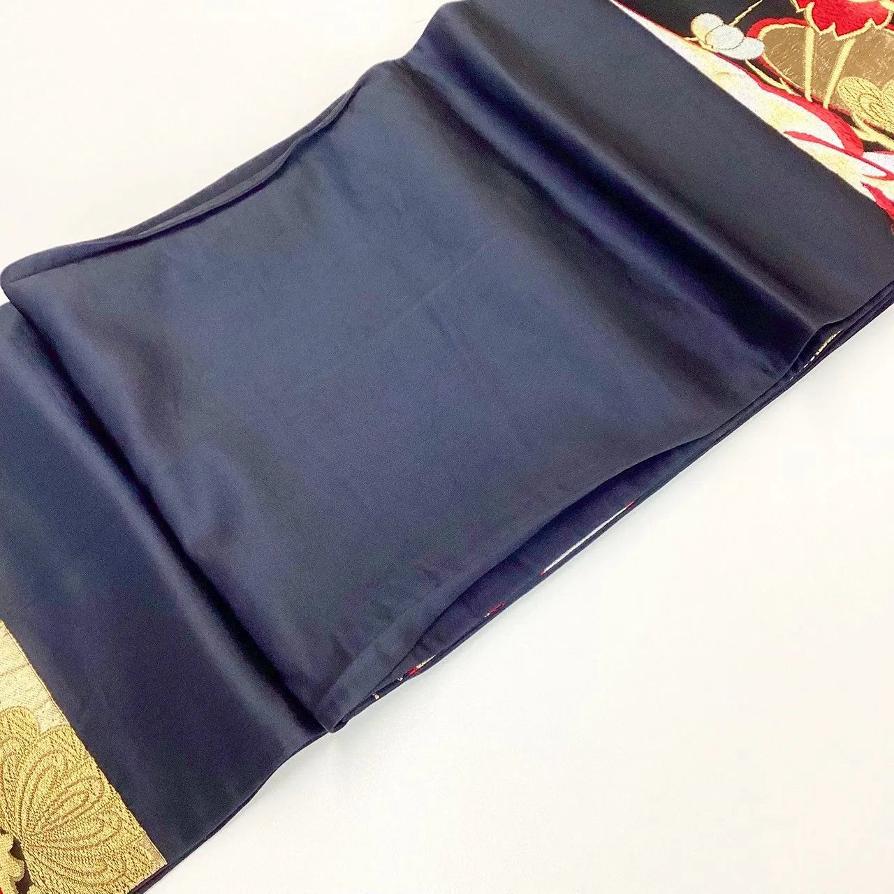 7234# Japanese Vintage Fukuro Obi Belt Kimono Fabric Silk Traditional Unfinished