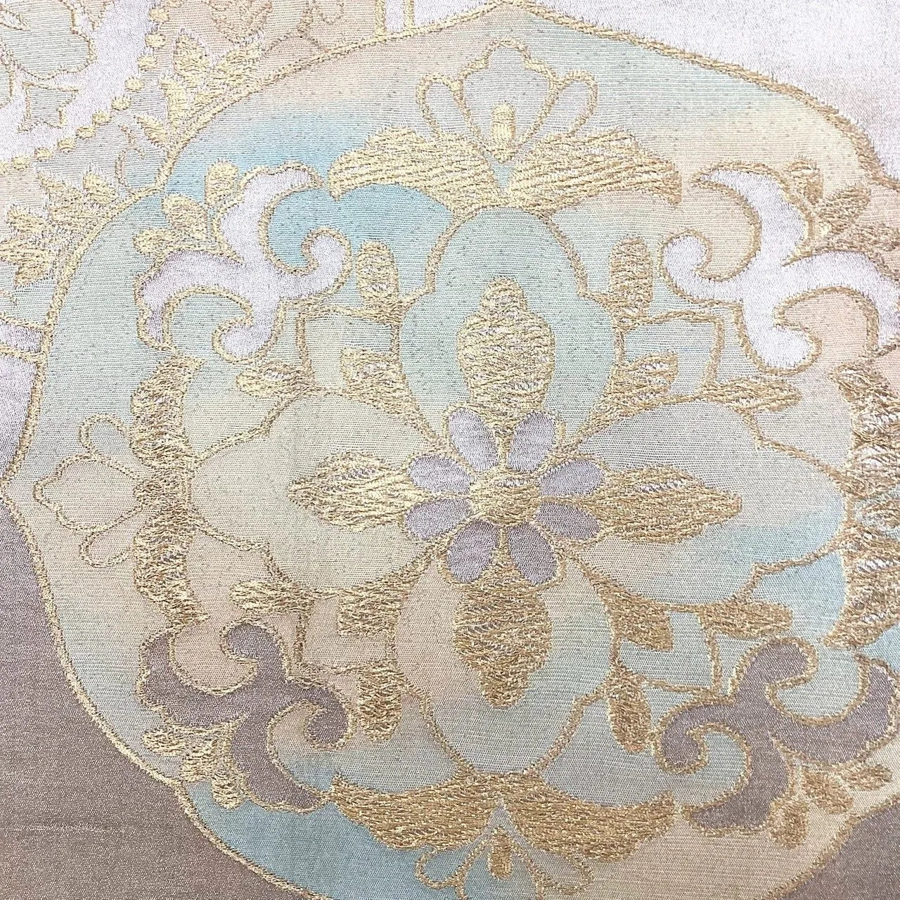 7236# Japanese Vintage Fukuro Obi Belt Kimono Fabric Silk Traditional Unfinished