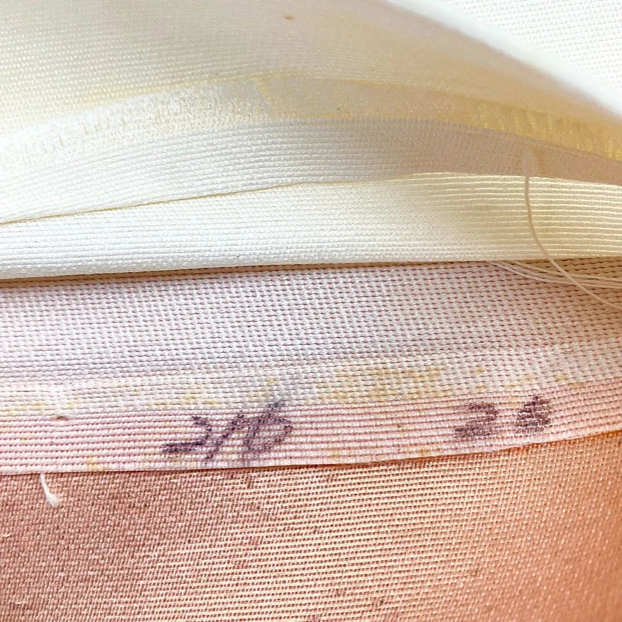 7237# Japanese Vintage Fukuro Obi Belt Kimono Fabric Silk Traditional Unfinished