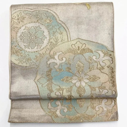 7236# Japanese Vintage Fukuro Obi Belt Kimono Fabric Silk Traditional Unfinished