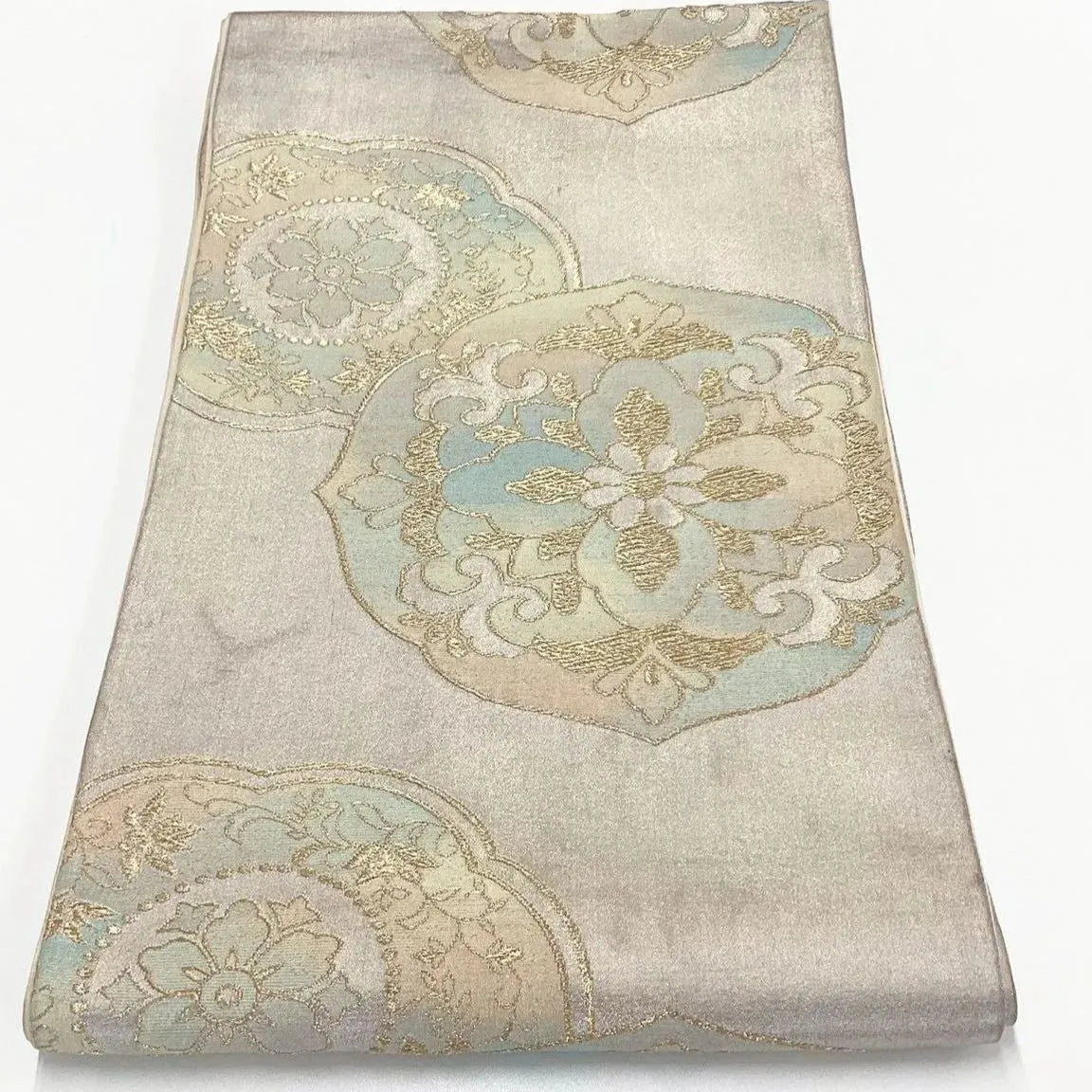 7236# Japanese Vintage Fukuro Obi Belt Kimono Fabric Silk Traditional Unfinished