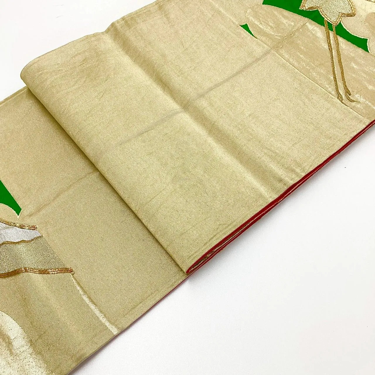 7240# Japanese Vintage Fukuro Obi Belt Kimono Fabric Silk Traditional Embroidery