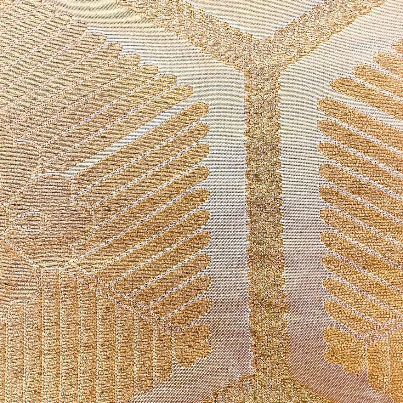 7242# Japanese Vintage Fukuro Obi Belt Kimono Fabric Silk Traditional Unfinished