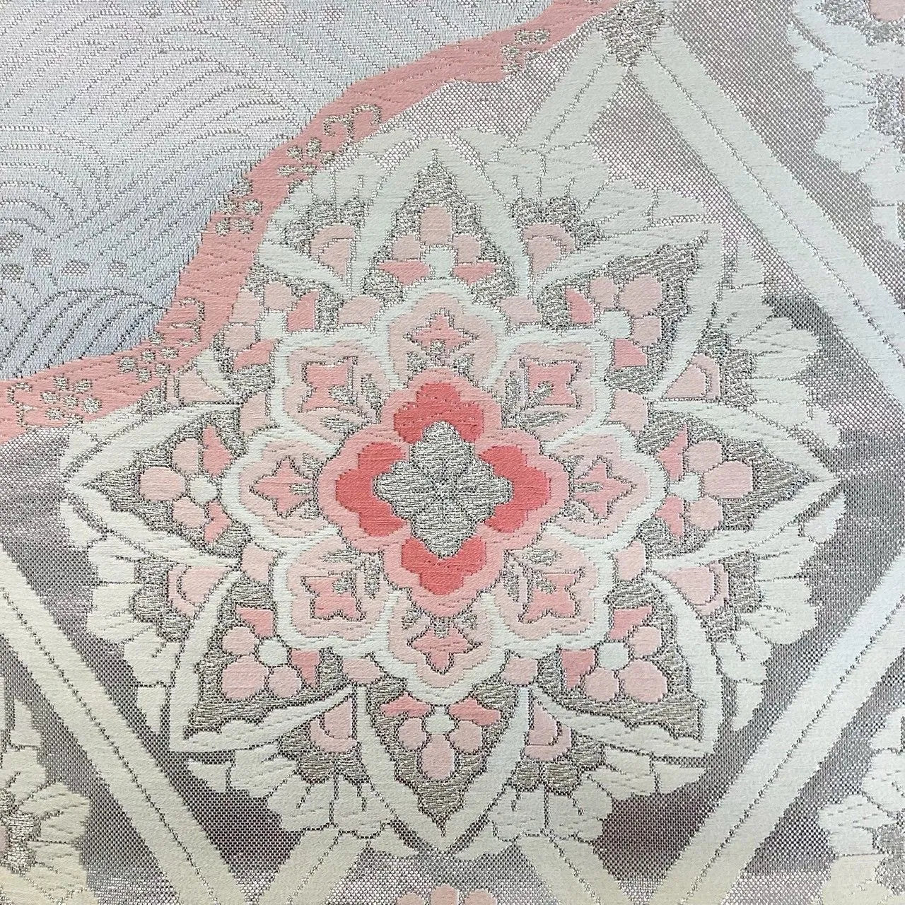 7244# Japanese Vintage Fukuro Obi Belt Kimono Fabric Silk Traditional Unfinished