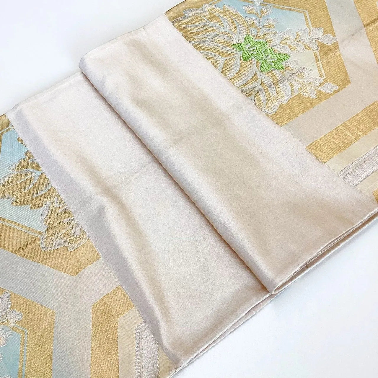 7247# Japanese Vintage Fukuro Obi Belt Kimono Fabric Silk Traditional