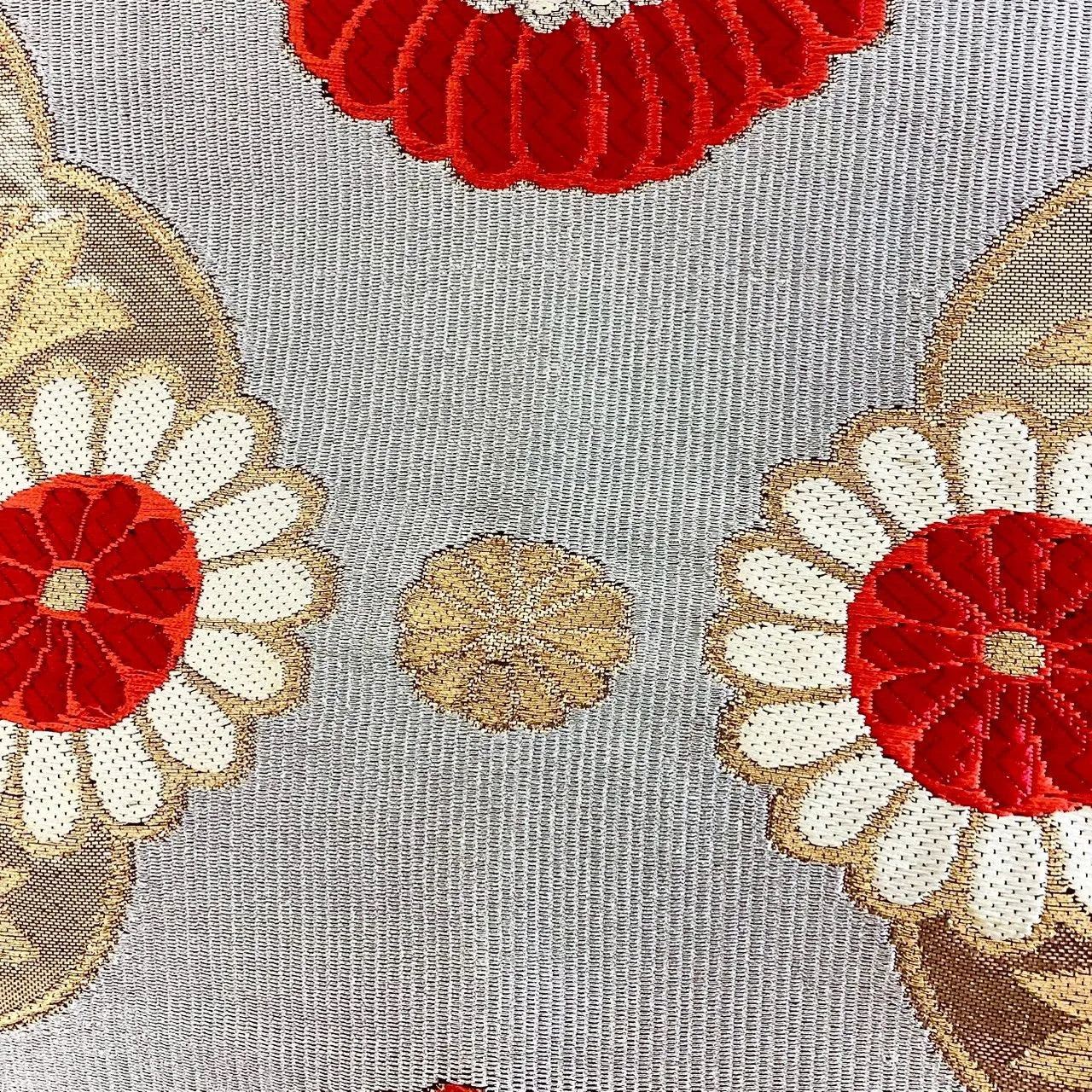 7249# Japanese Vintage Fukuro Obi Belt Kimono Fabric Silk Traditional Unfinished