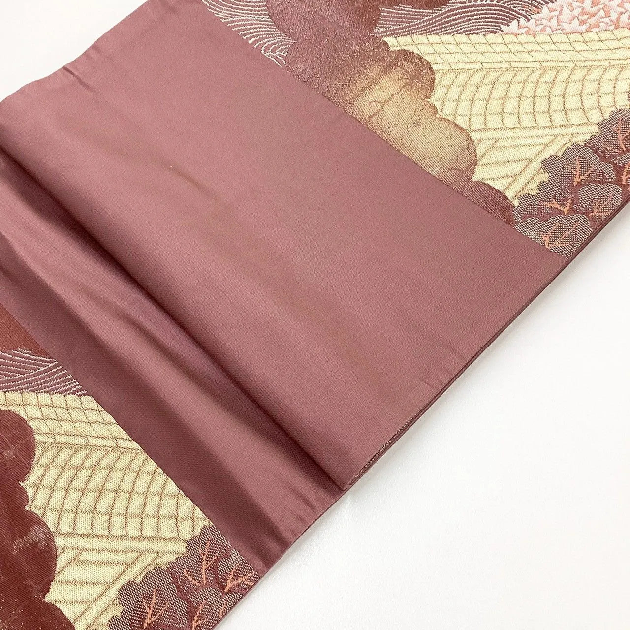 7255# Japanese Vintage Fukuro Obi Belt Kimono Fabric Silk Traditional