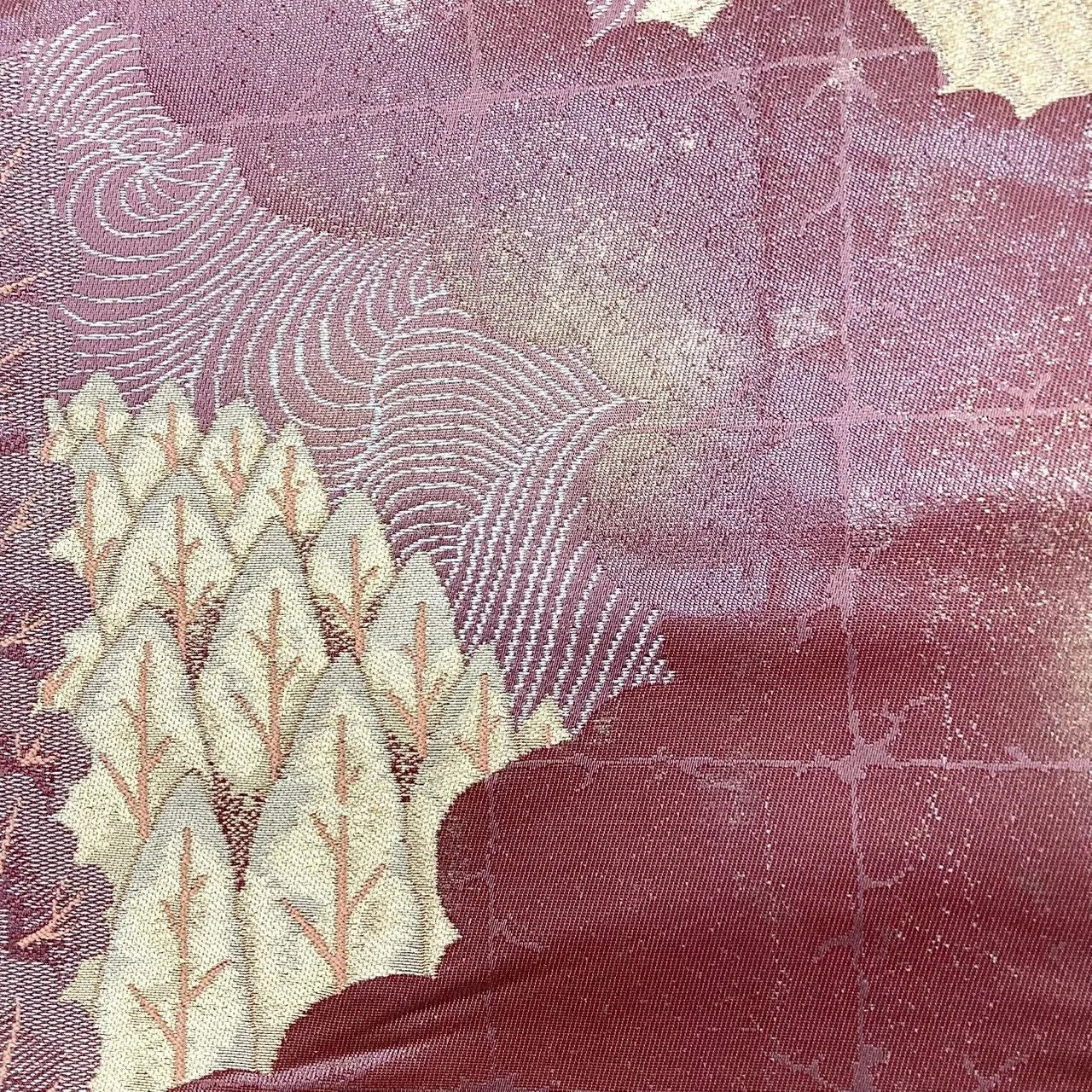 7255# Japanese Vintage Fukuro Obi Belt Kimono Fabric Silk Traditional