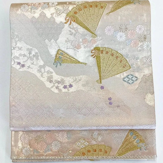 7246# Japanese Vintage Fukuro Obi Belt Kimono Fabric Silk Traditional