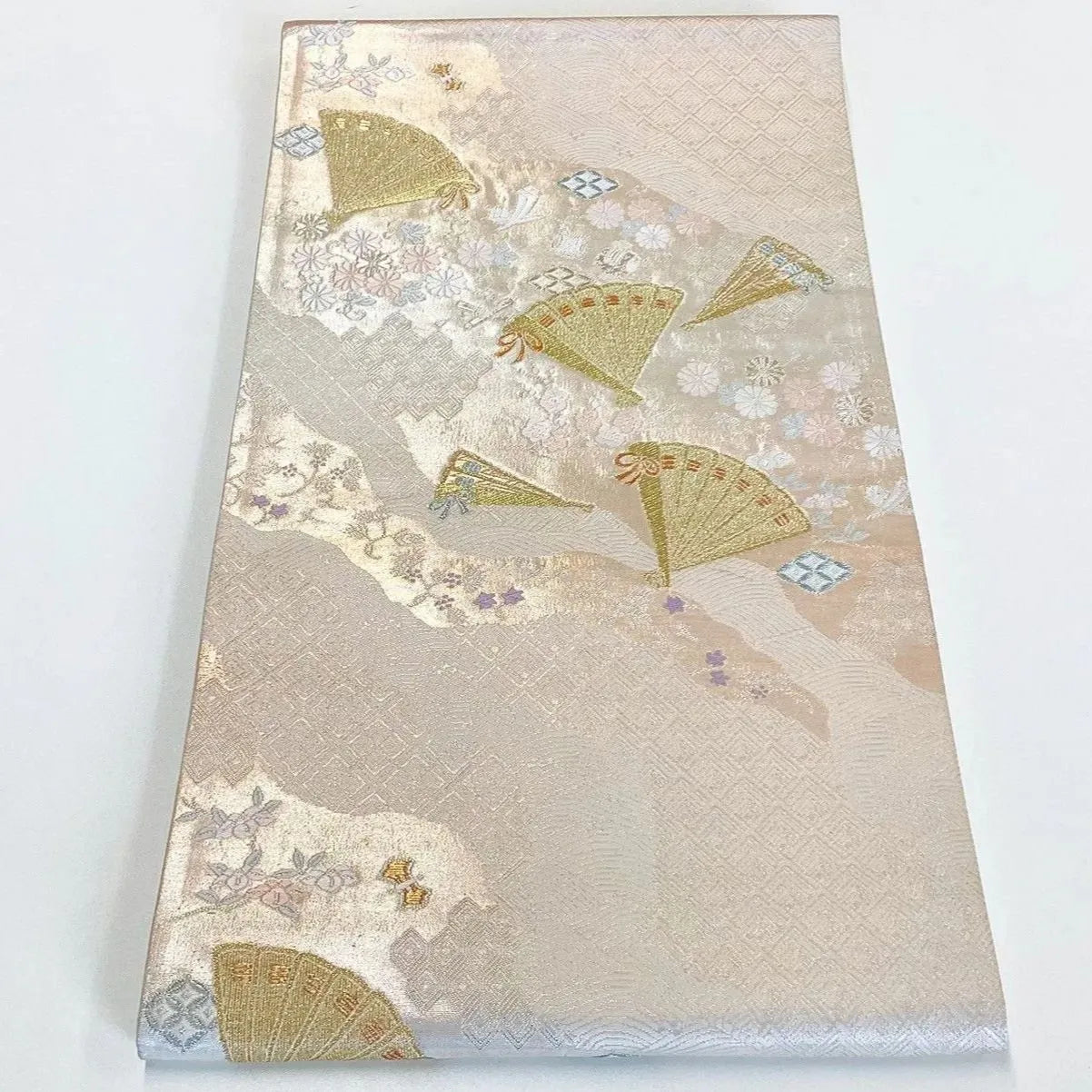 7246# Japanese Vintage Fukuro Obi Belt Kimono Fabric Silk Traditional