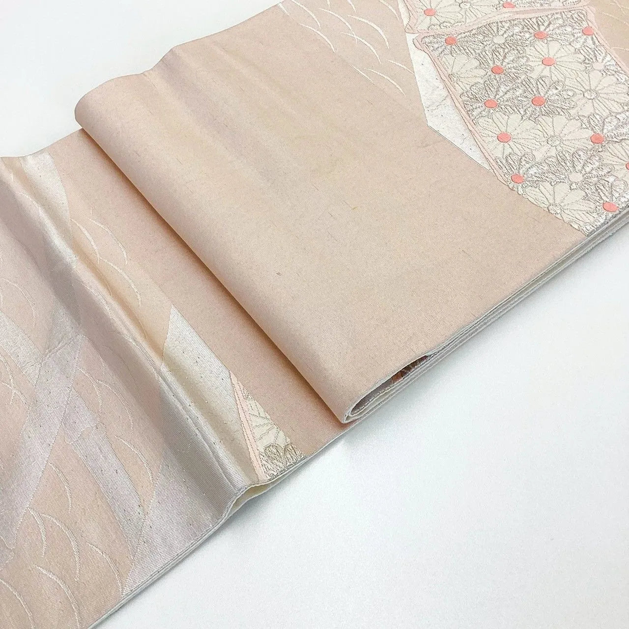 7263# Japanese Vintage Fukuro Obi Belt Kimono Fabric Silk Traditional