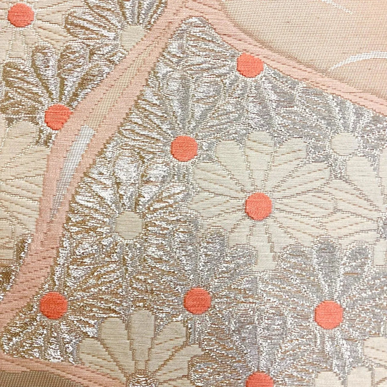 7263# Japanese Vintage Fukuro Obi Belt Kimono Fabric Silk Traditional