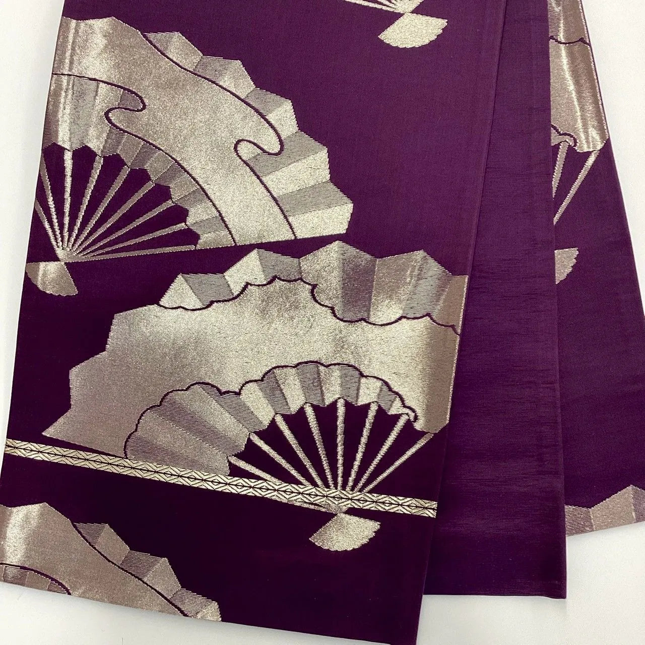 7264# Japanese Vintage Fukuro Obi Belt Kimono Fabric Silk Traditional