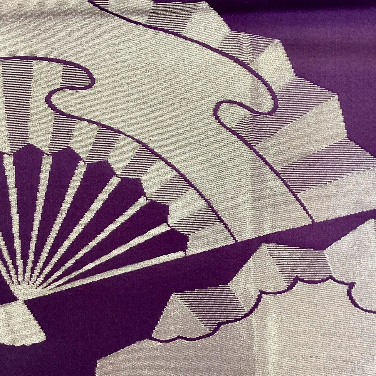 7264# Japanese Vintage Fukuro Obi Belt Kimono Fabric Silk Traditional