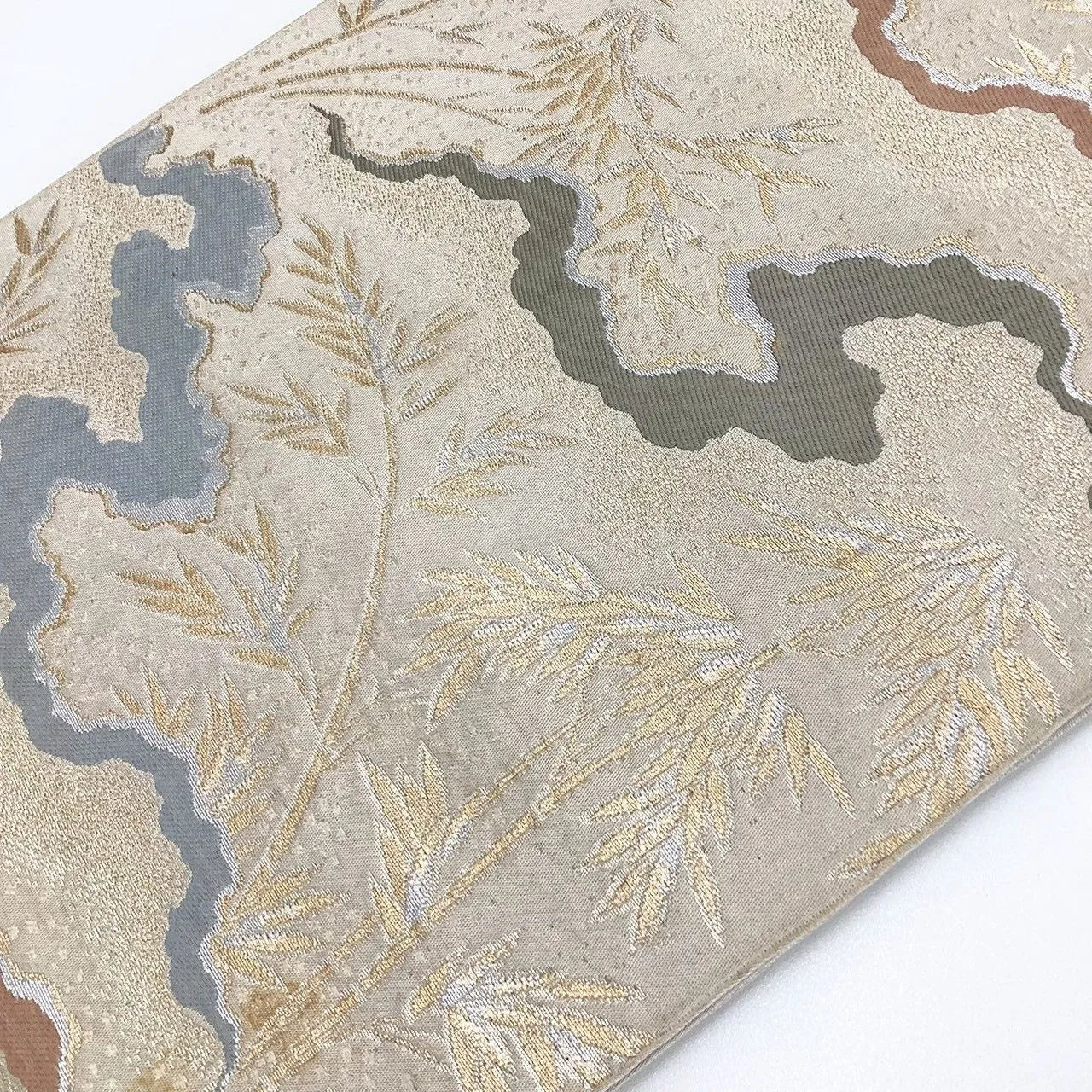 7265# Japanese Vintage Fukuro Obi Belt Kimono Fabric Silk Traditional