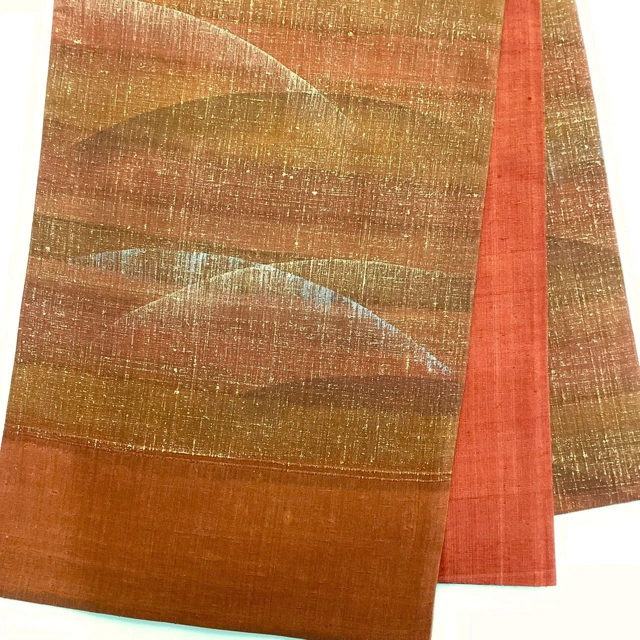 7267# Japanese Vintage Fukuro Obi Belt Kimono Fabric Silk All-over pattern　