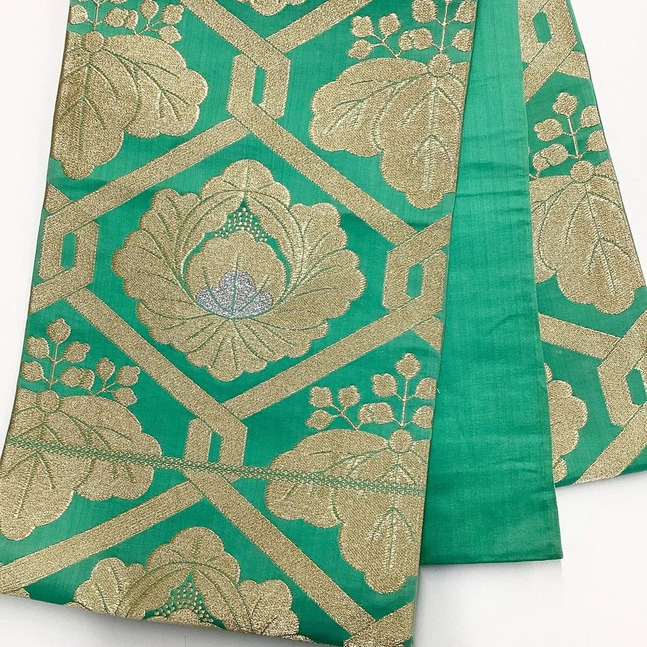 7268# Japanese Vintage Fukuro Obi Belt Kimono Fabric Silk Traditional