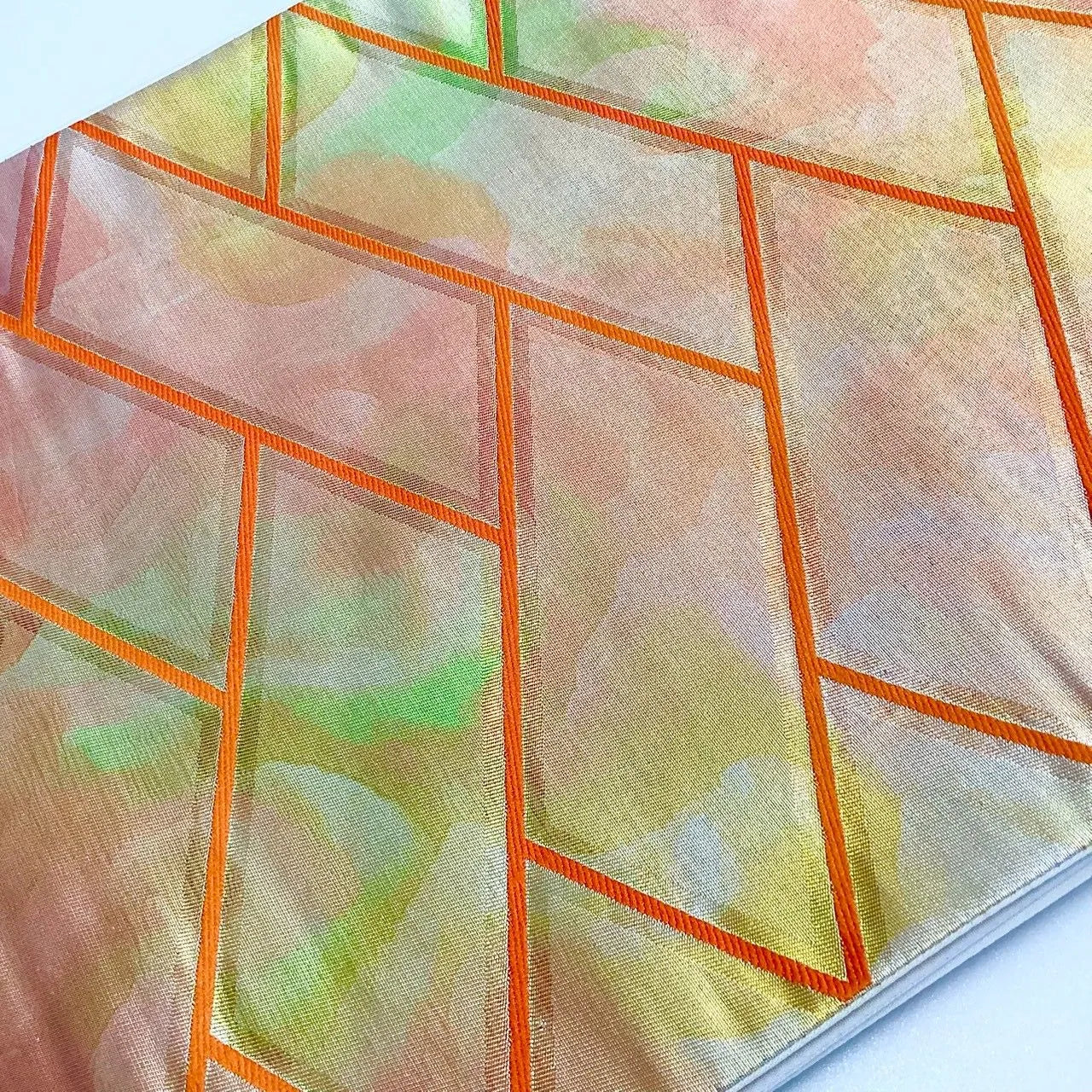 7269# Japanese Vintage Fukuro Obi Belt Kimono Fabric Silk Traditional