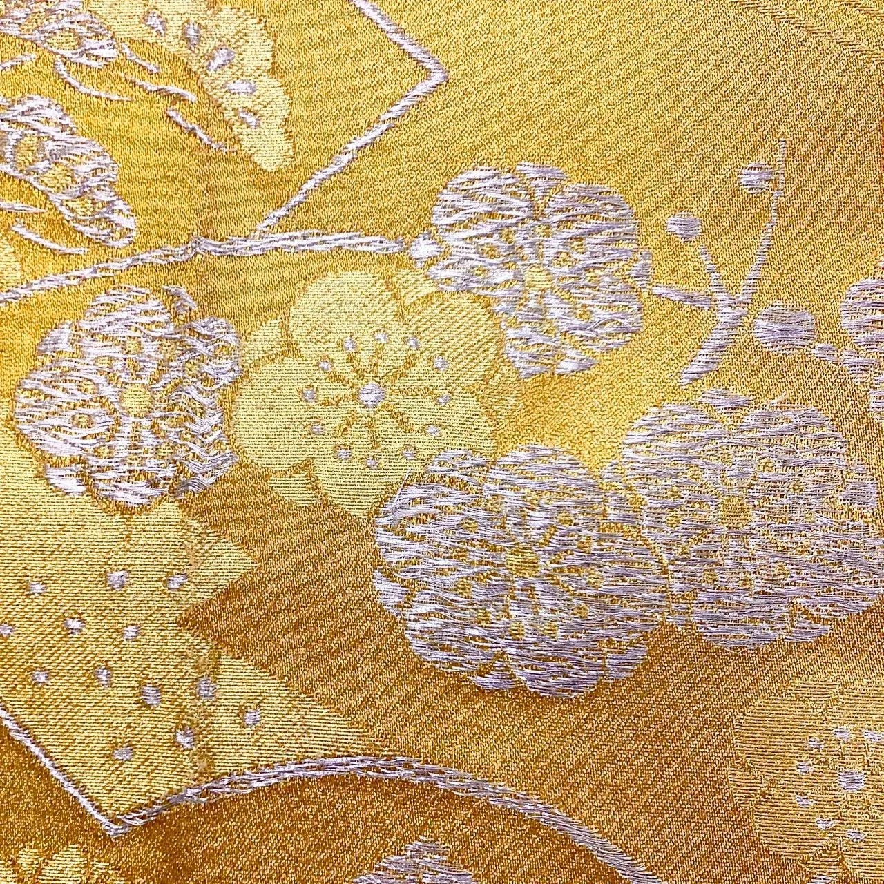 7270# Japanese Vintage Fukuro Obi Belt Kimono Fabric Silk Traditional Unfinished