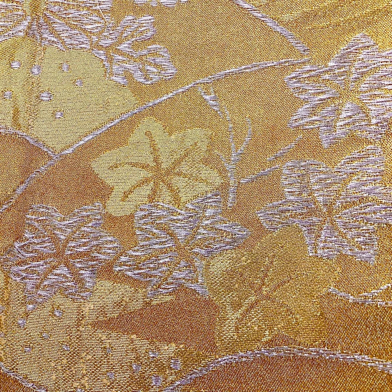 7270# Japanese Vintage Fukuro Obi Belt Kimono Fabric Silk Traditional Unfinished